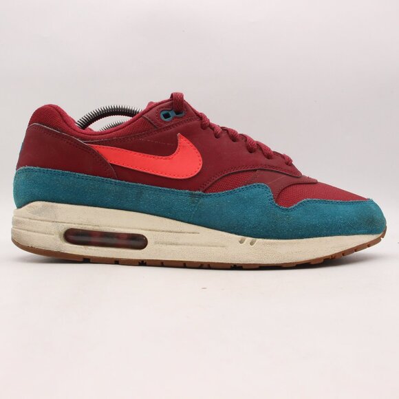 Nike Air Max 1 Burgundy Teal 2018 Men's Size 10.5 Athletic Sneakers AH8145-601